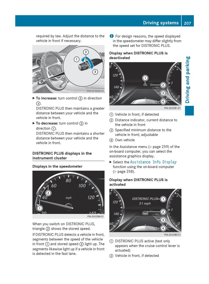 Mercedes Benz S Class W222 owners manual / page 209