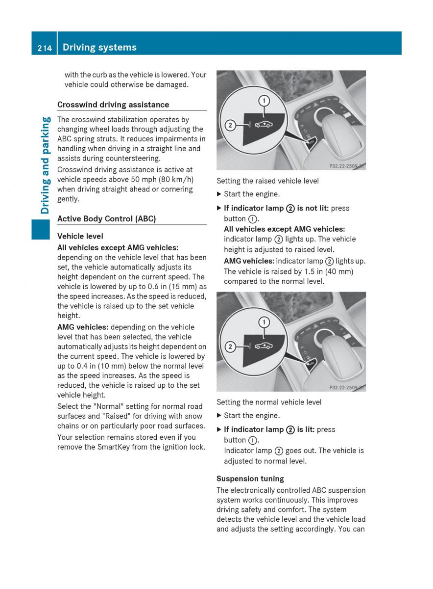 Mercedes Benz S Class W222 owners manual / page 216