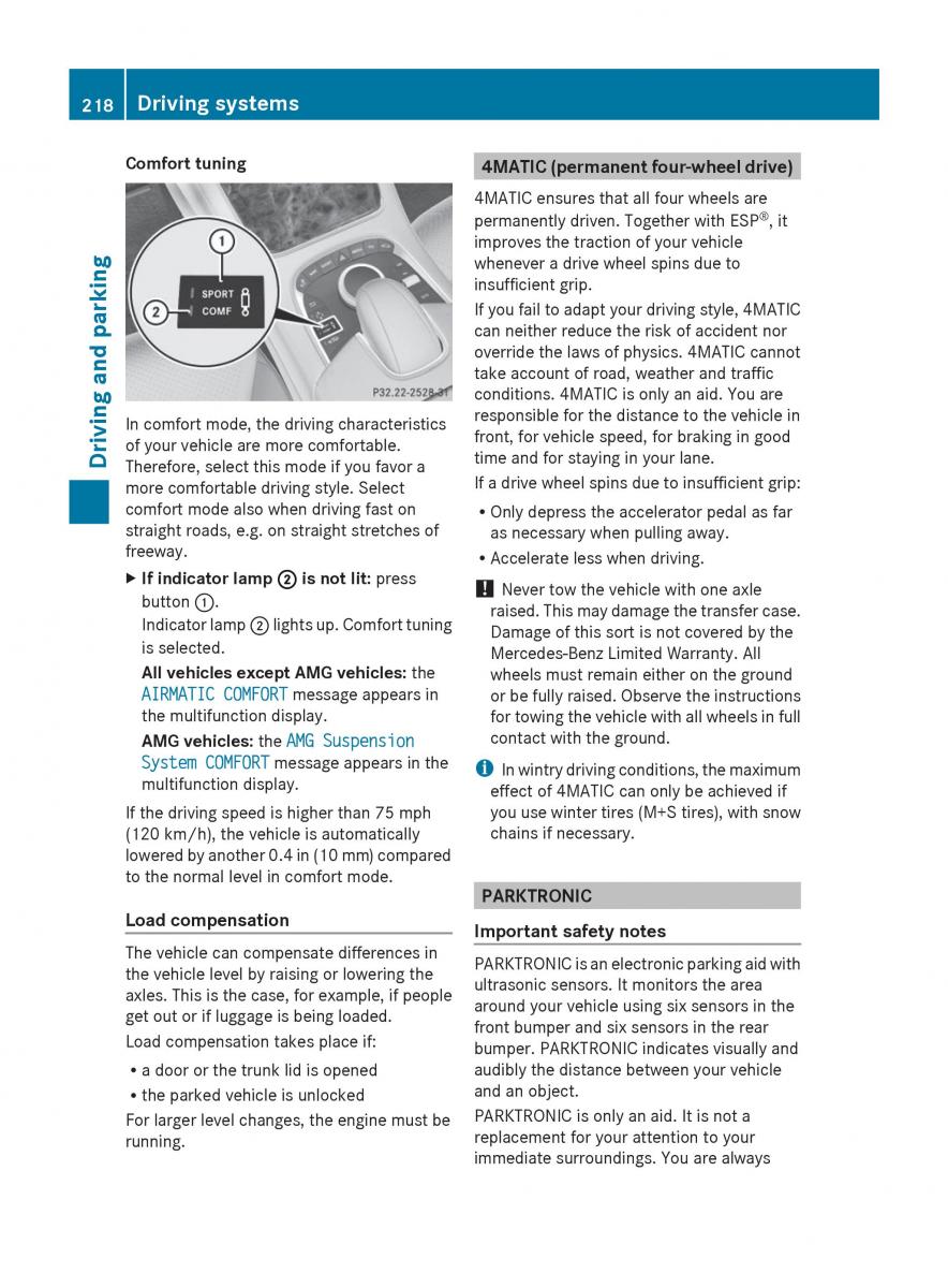 Mercedes Benz S Class W222 owners manual / page 220