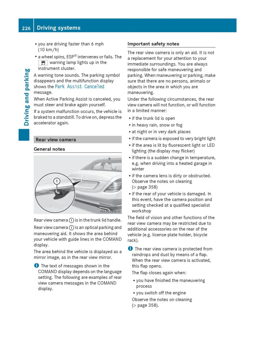 Mercedes Benz S Class W222 owners manual / page 228