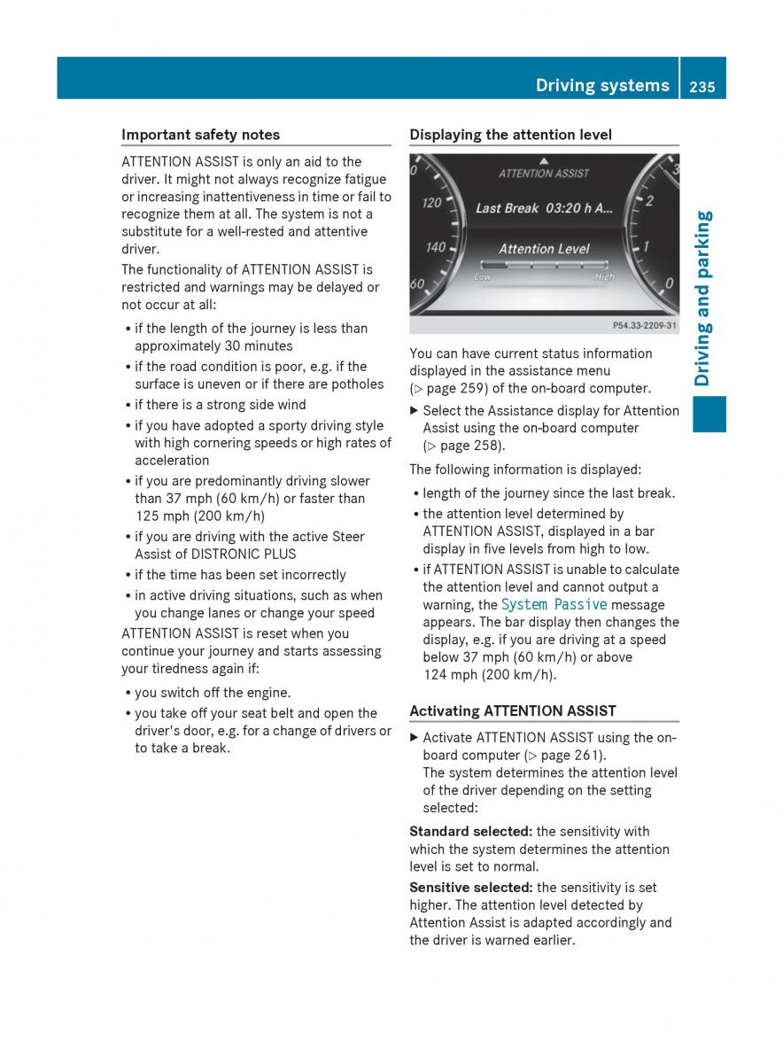 Mercedes Benz S Class W222 owners manual / page 237