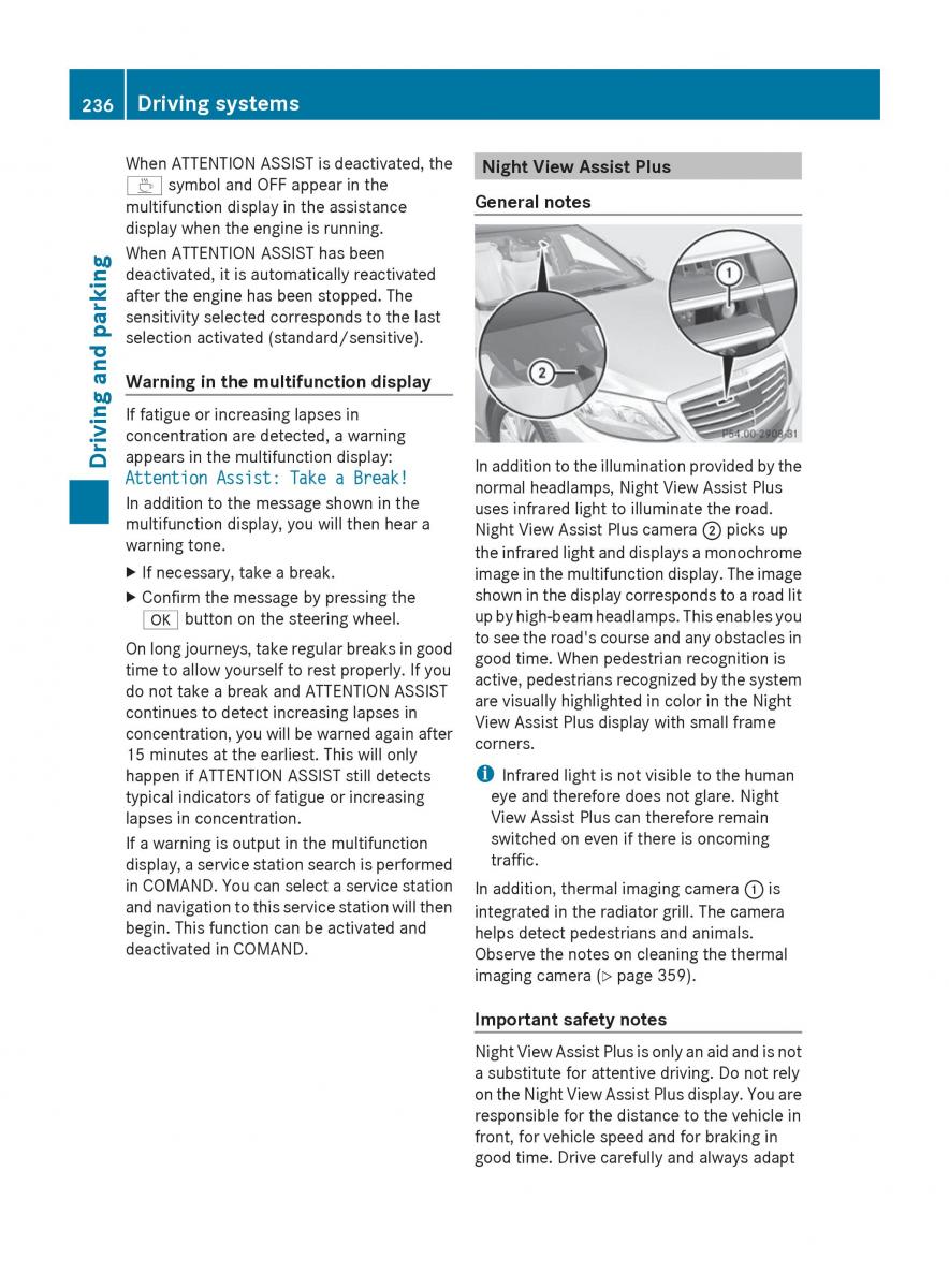 Mercedes Benz S Class W222 owners manual / page 238