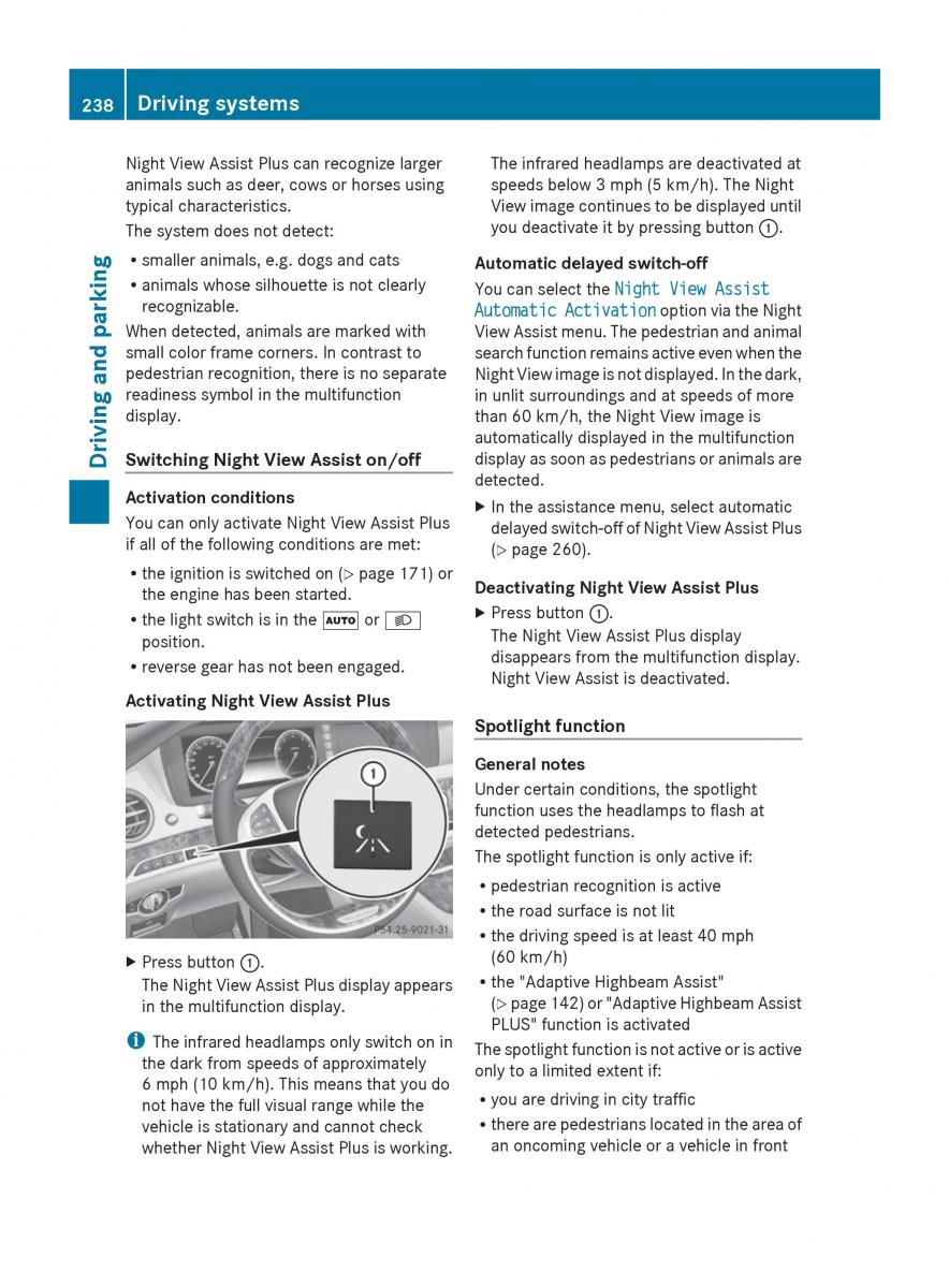 Mercedes Benz S Class W222 owners manual / page 240