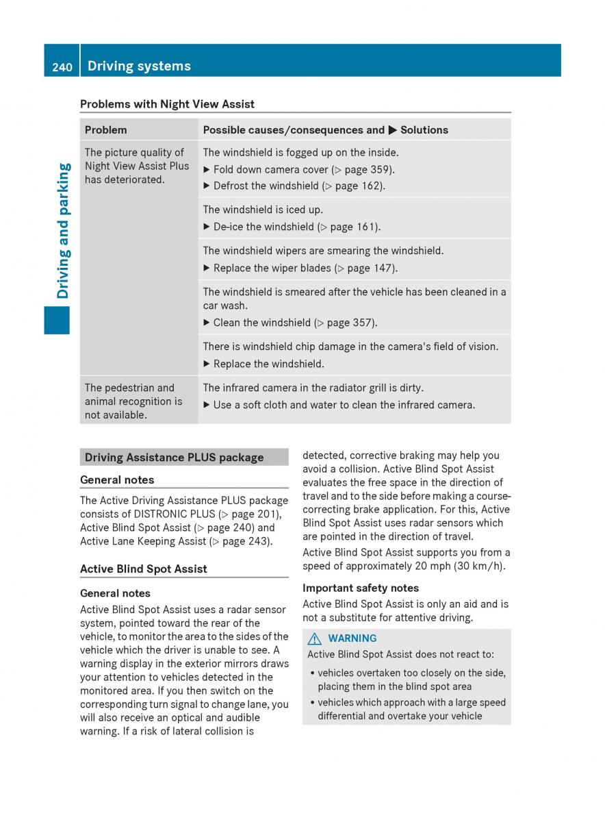 Mercedes Benz S Class W222 owners manual / page 242