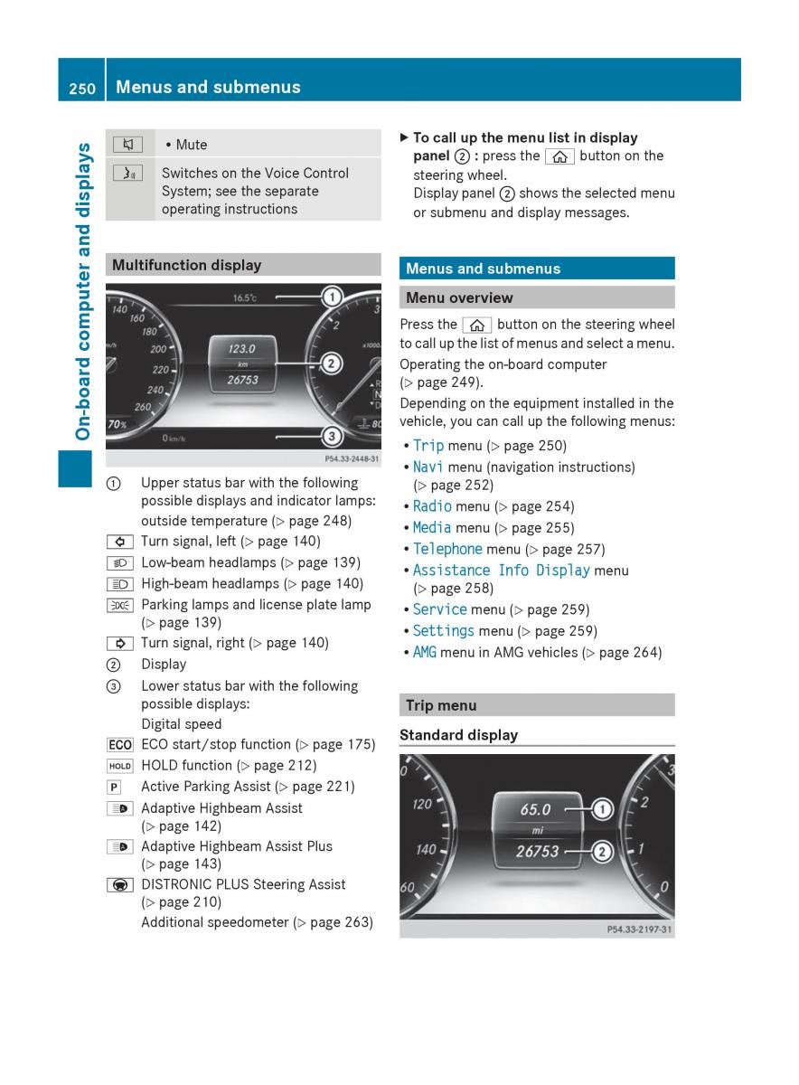 Mercedes Benz S Class W222 owners manual / page 252