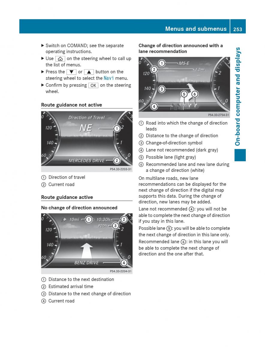 Mercedes Benz S Class W222 owners manual / page 255