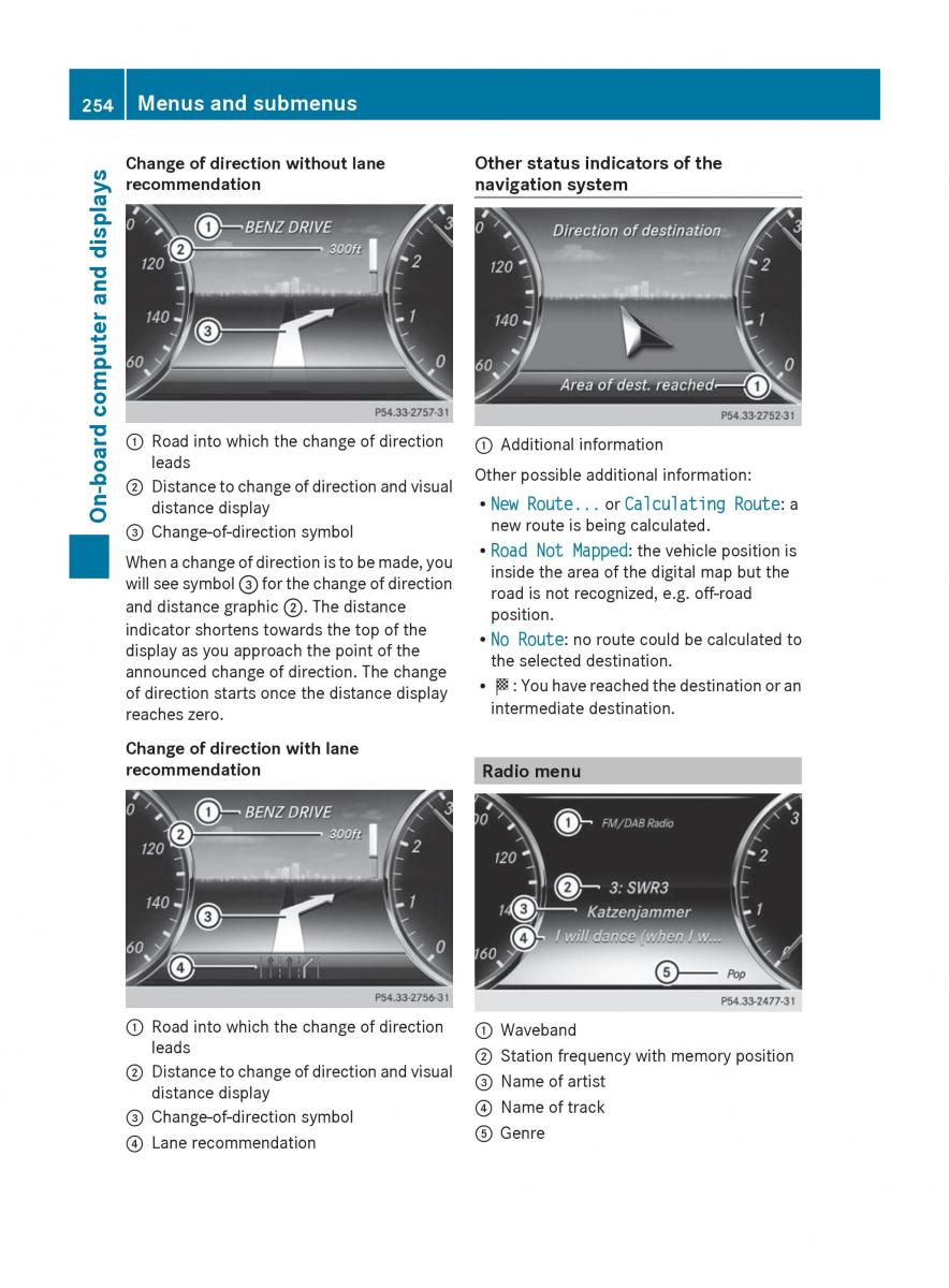 Mercedes Benz S Class W222 owners manual / page 256