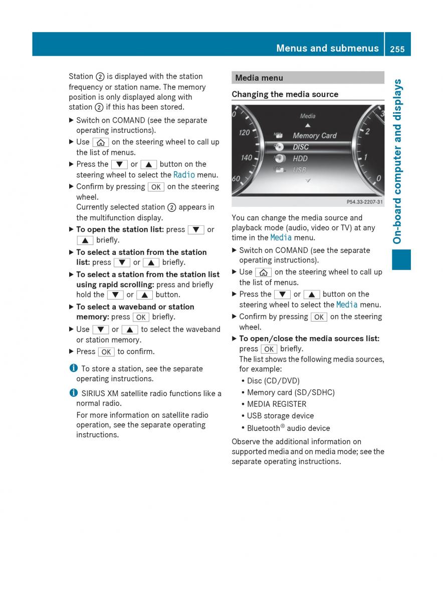 Mercedes Benz S Class W222 owners manual / page 257