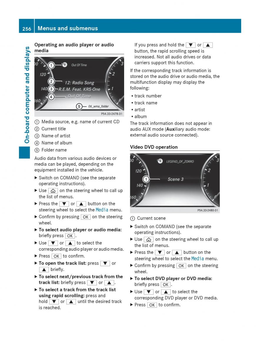 Mercedes Benz S Class W222 owners manual / page 258