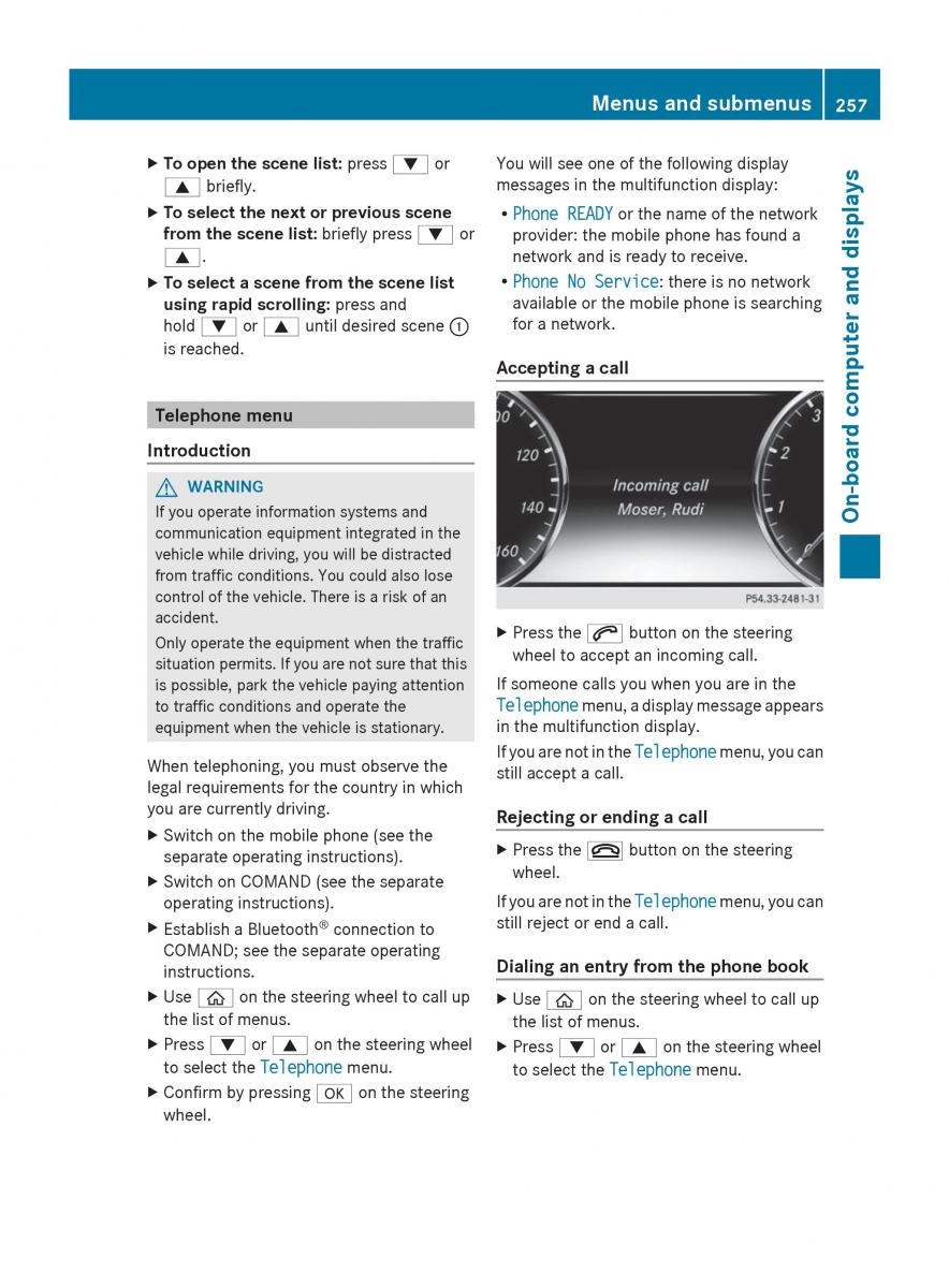 Mercedes Benz S Class W222 owners manual / page 259