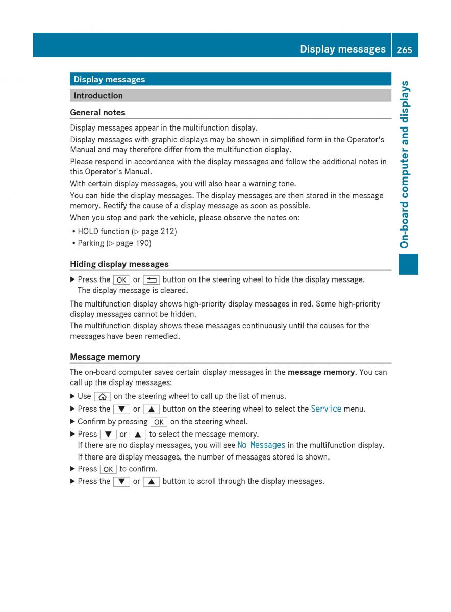 Mercedes Benz S Class W222 owners manual / page 267