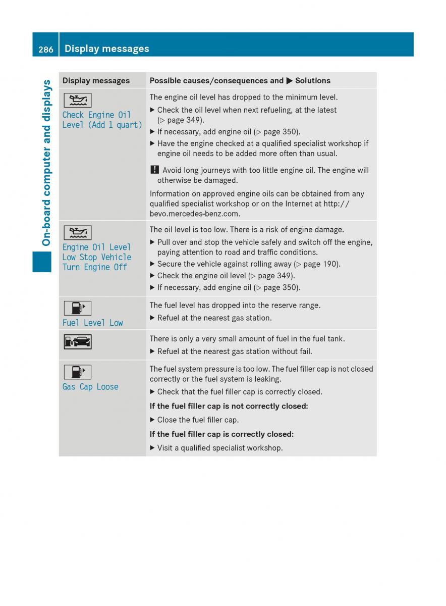 Mercedes Benz S Class W222 owners manual / page 288