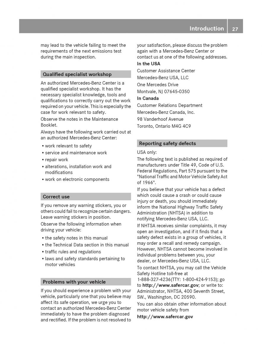 Mercedes Benz S Class W222 owners manual / page 29