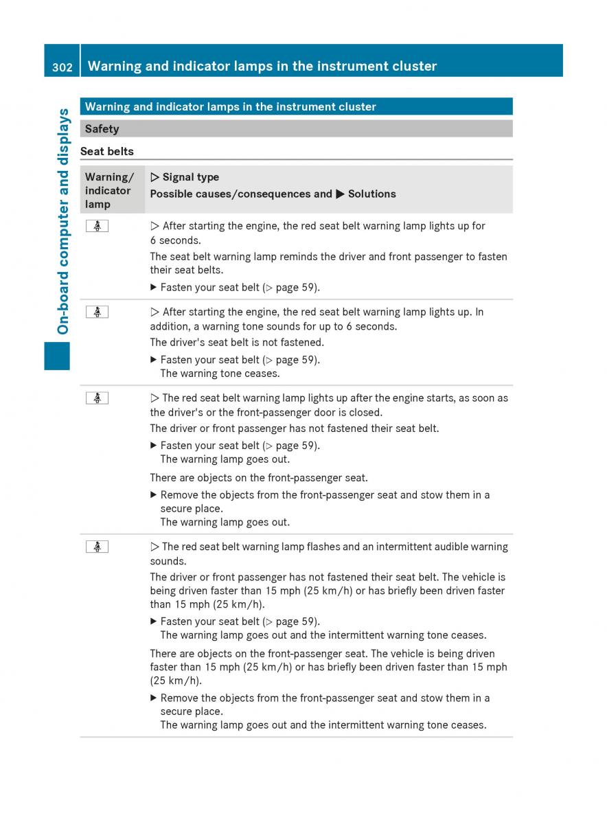 Mercedes Benz S Class W222 owners manual / page 304