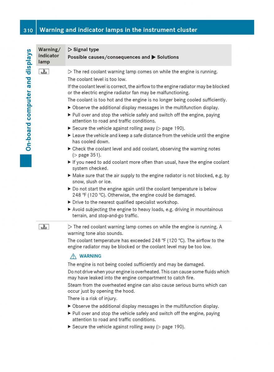 Mercedes Benz S Class W222 owners manual / page 312