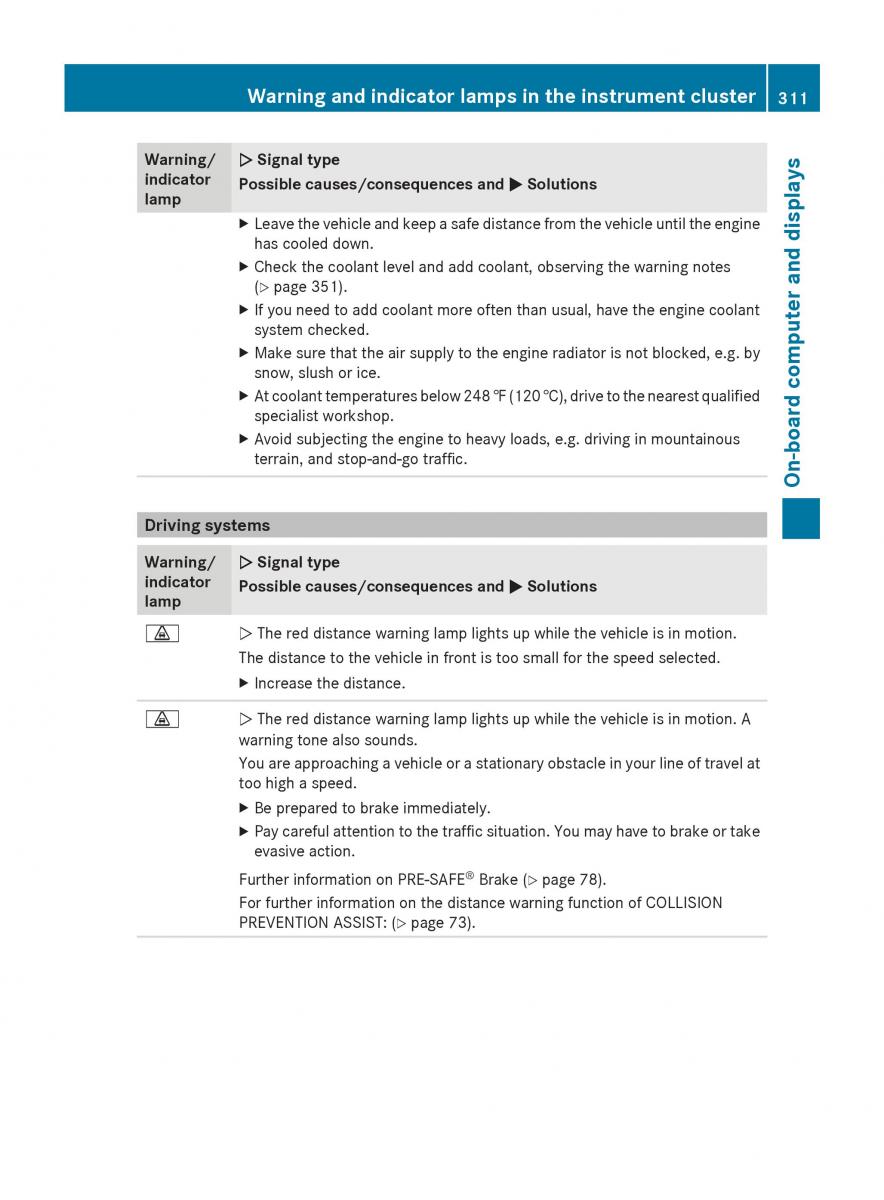 Mercedes Benz S Class W222 owners manual / page 313