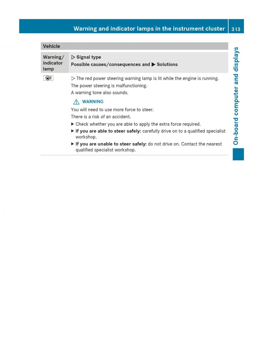 Mercedes Benz S Class W222 owners manual / page 315