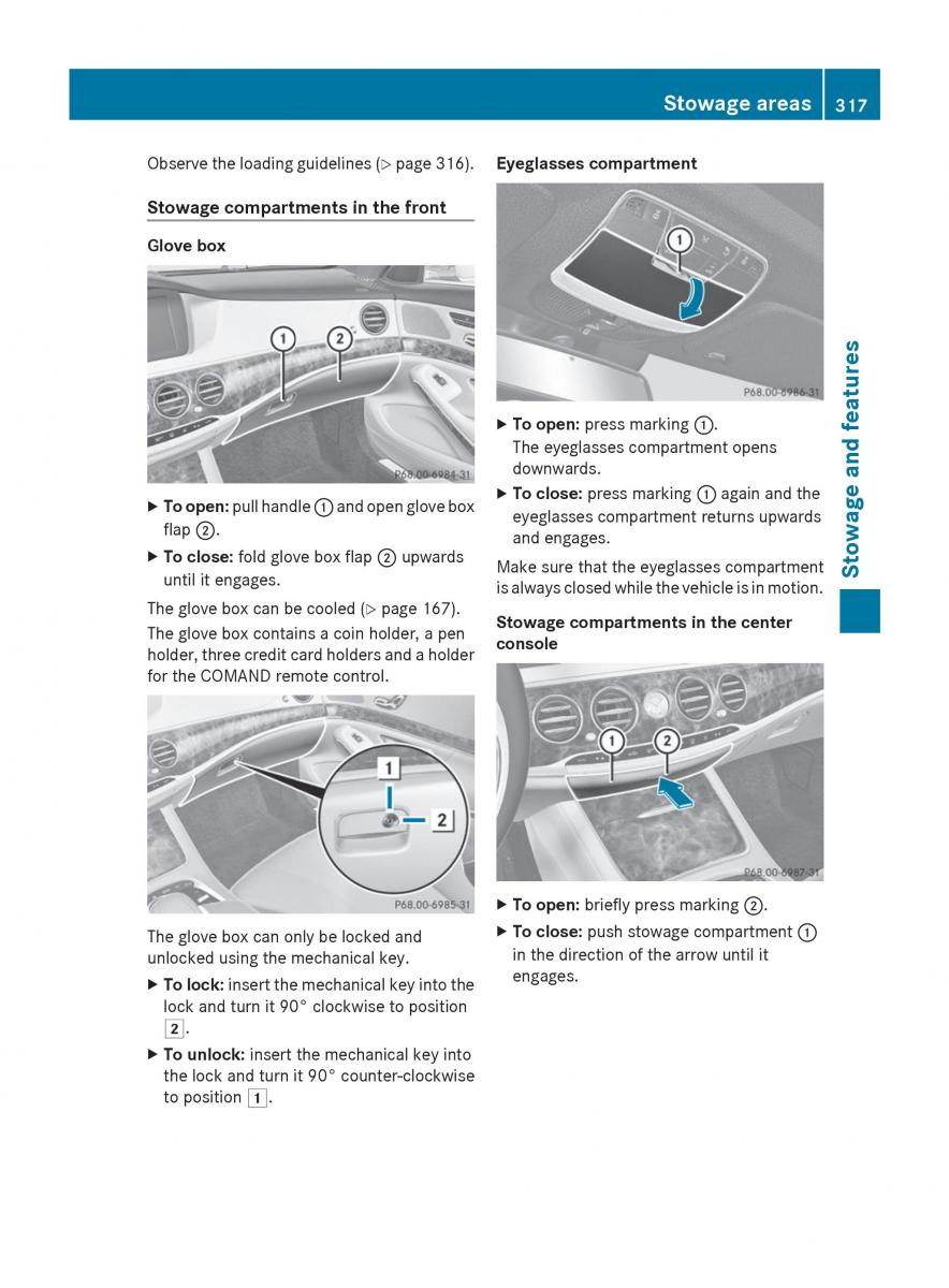 Mercedes Benz S Class W222 owners manual / page 319