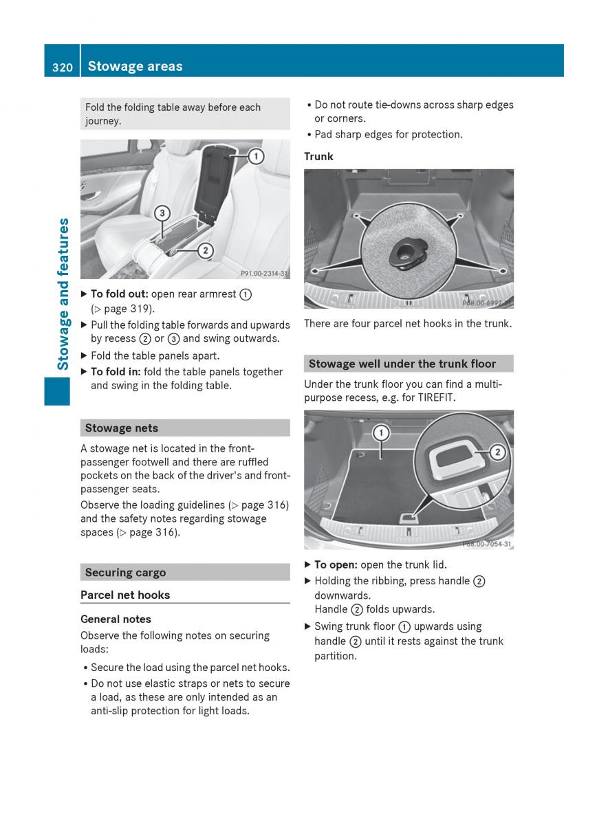 Mercedes Benz S Class W222 owners manual / page 322