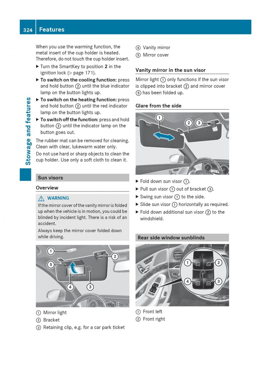 Mercedes Benz S Class W222 owners manual / page 326