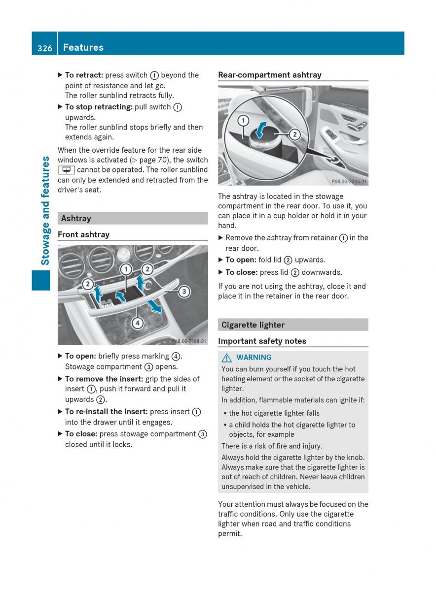 Mercedes Benz S Class W222 owners manual / page 328