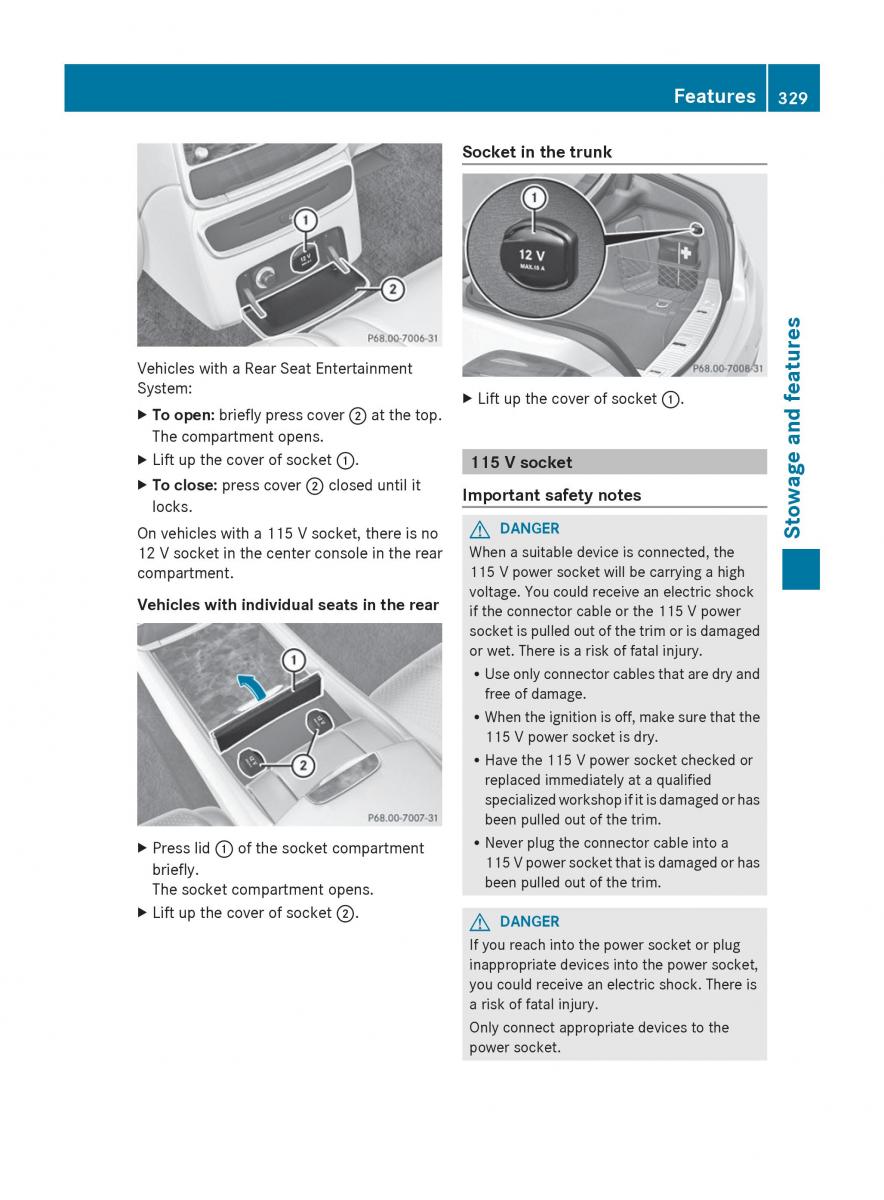 Mercedes Benz S Class W222 owners manual / page 331