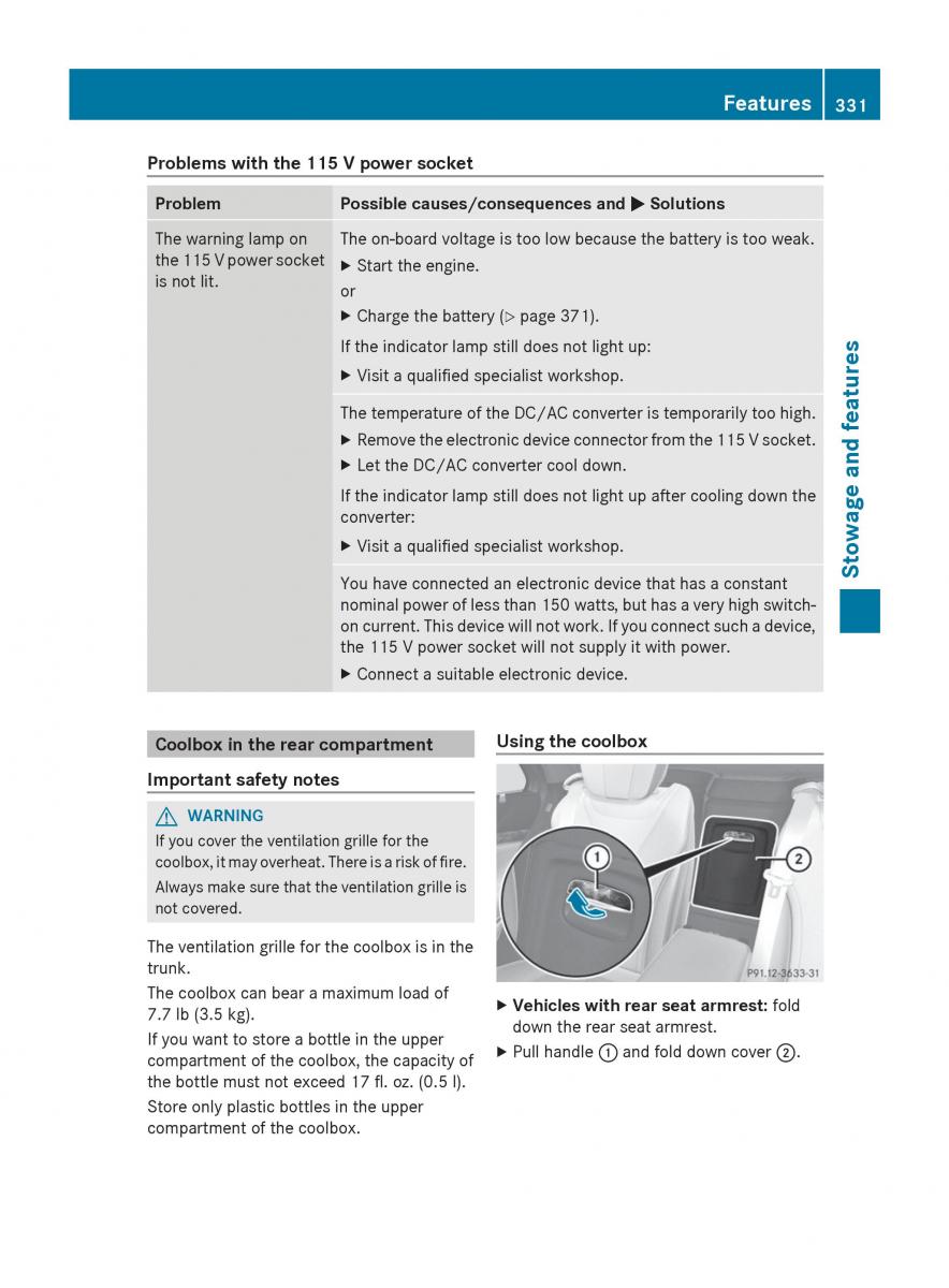 Mercedes Benz S Class W222 owners manual / page 333