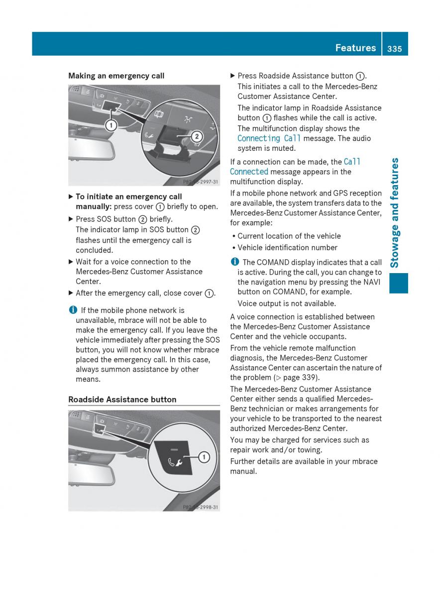 Mercedes Benz S Class W222 owners manual / page 337