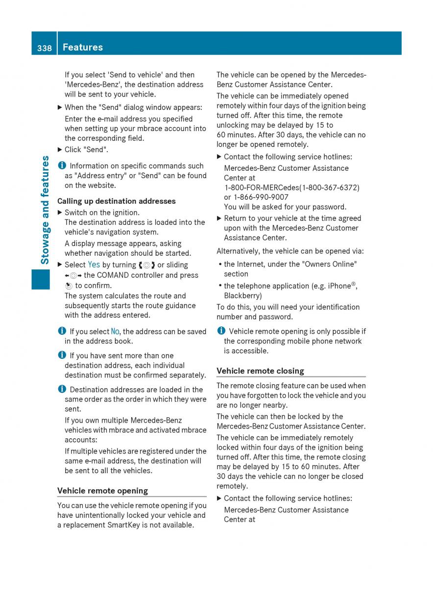 Mercedes Benz S Class W222 owners manual / page 340