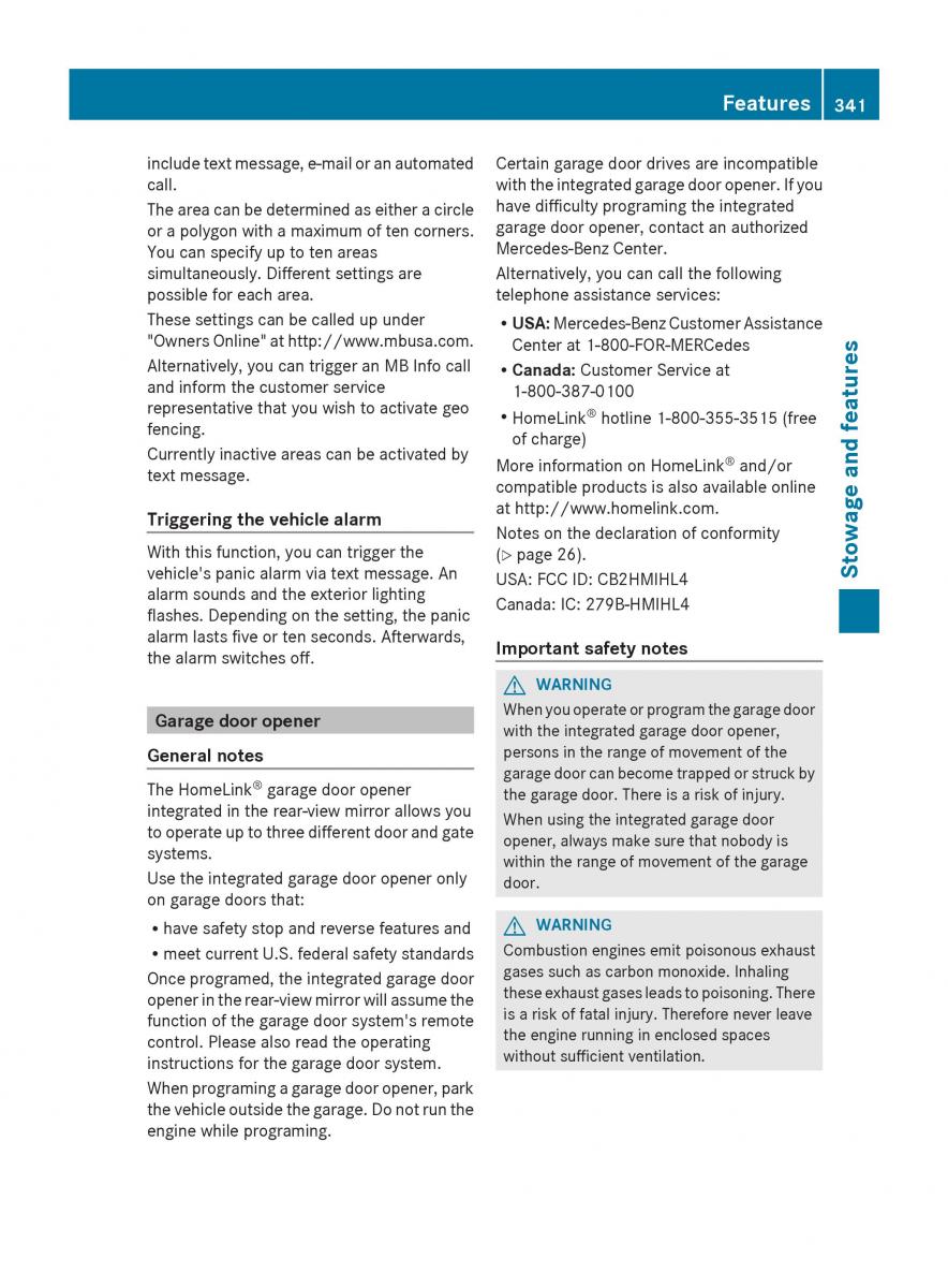 Mercedes Benz S Class W222 owners manual / page 343