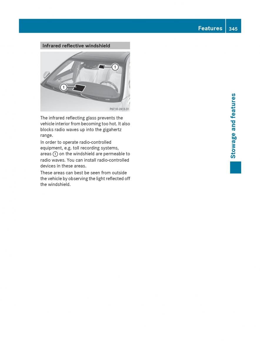 Mercedes Benz S Class W222 owners manual / page 347