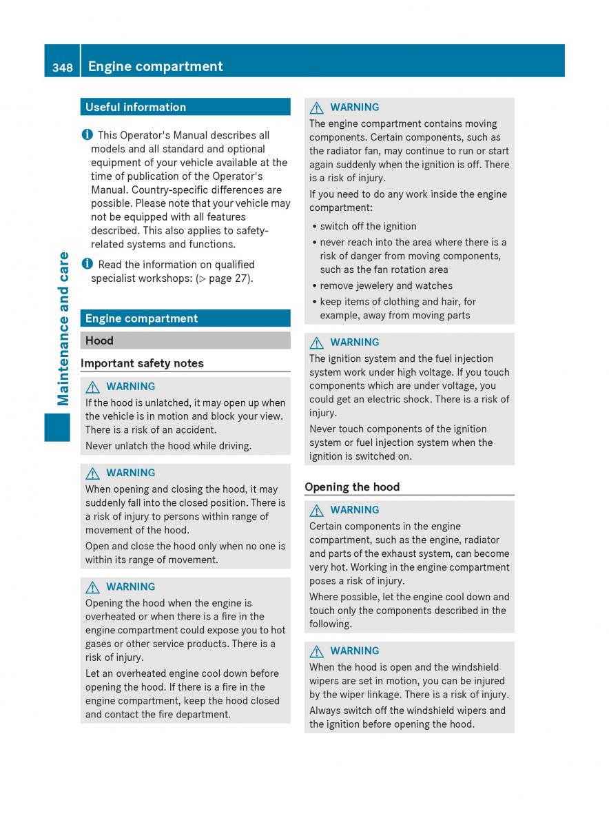 Mercedes Benz S Class W222 owners manual / page 350