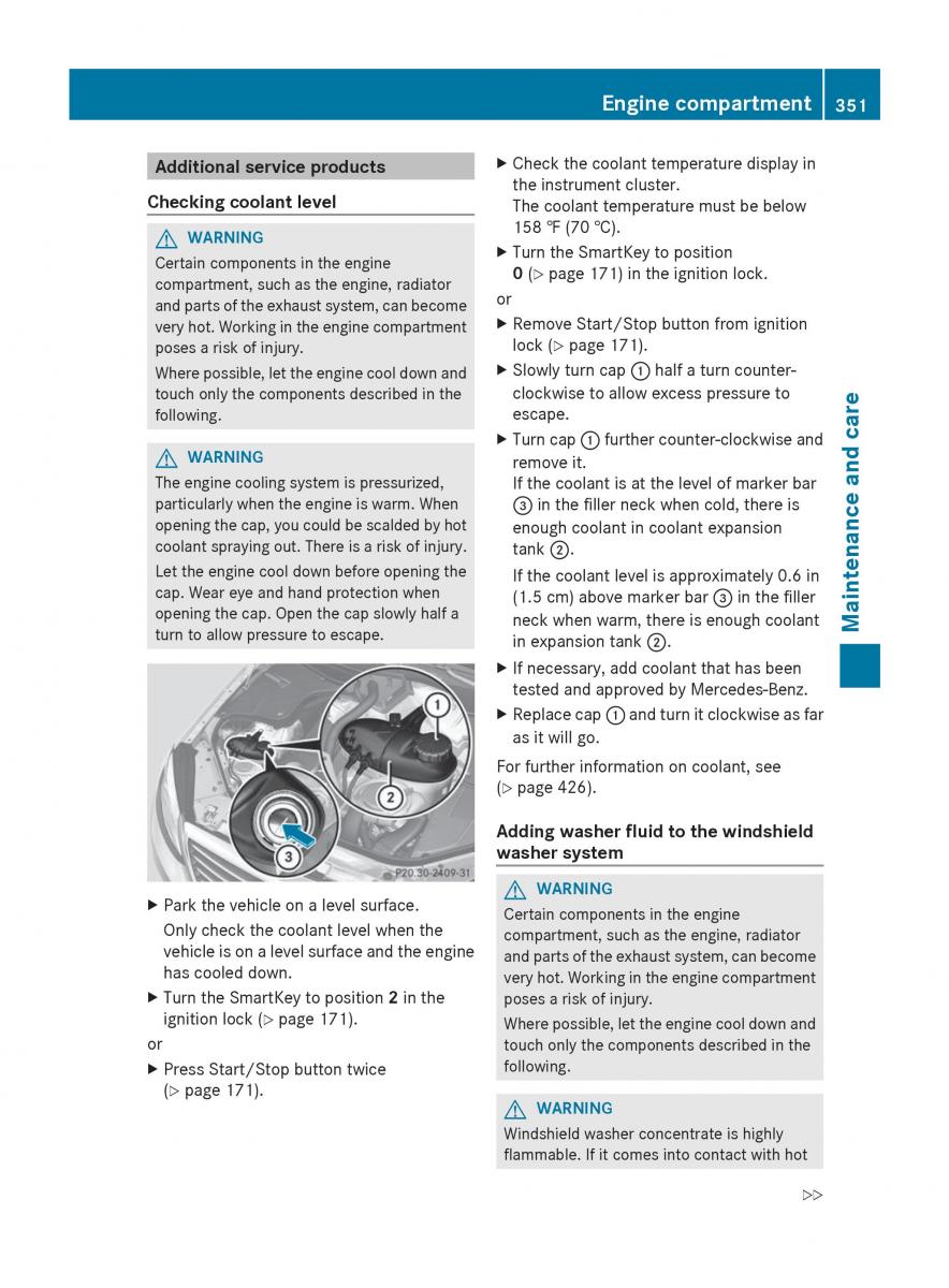 Mercedes Benz S Class W222 owners manual / page 353