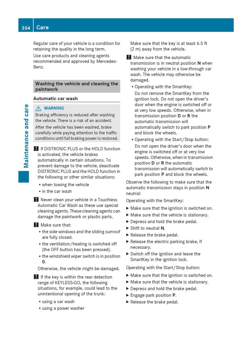 Mercedes Benz S Class W222 owners manual / page 356