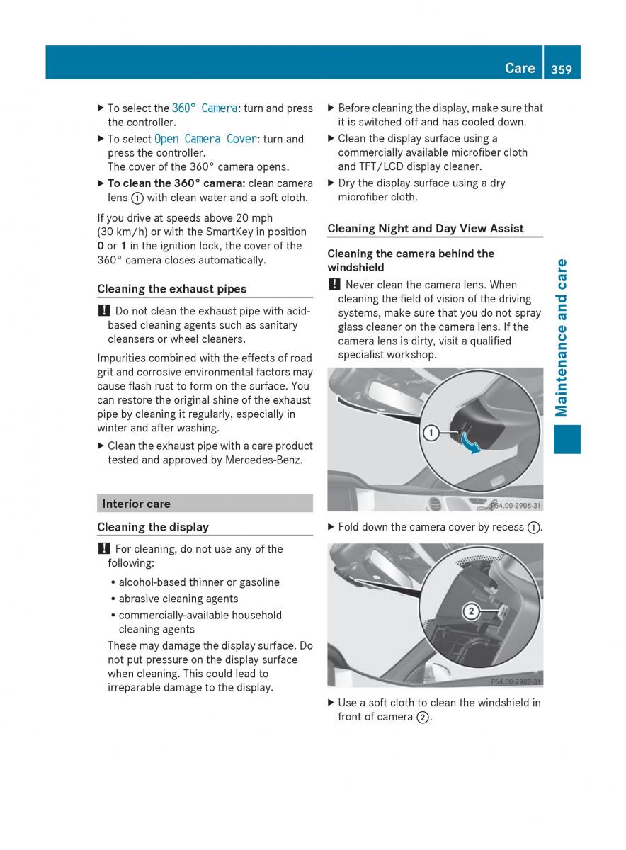 Mercedes Benz S Class W222 owners manual / page 361