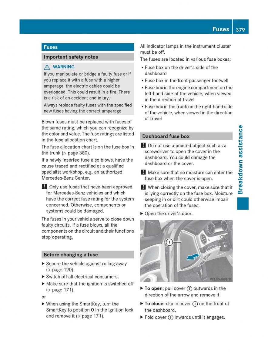 Mercedes Benz S Class W222 owners manual / page 381