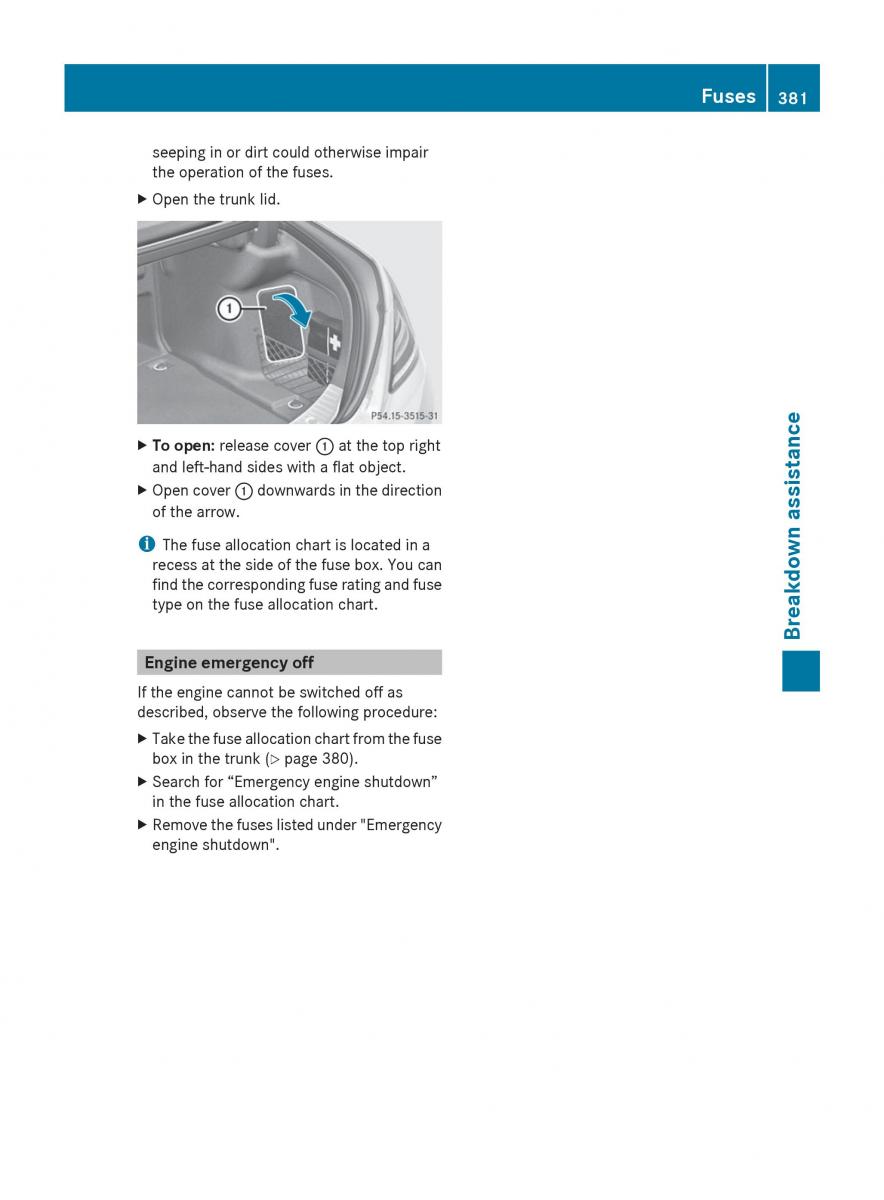 Mercedes Benz S Class W222 owners manual / page 383