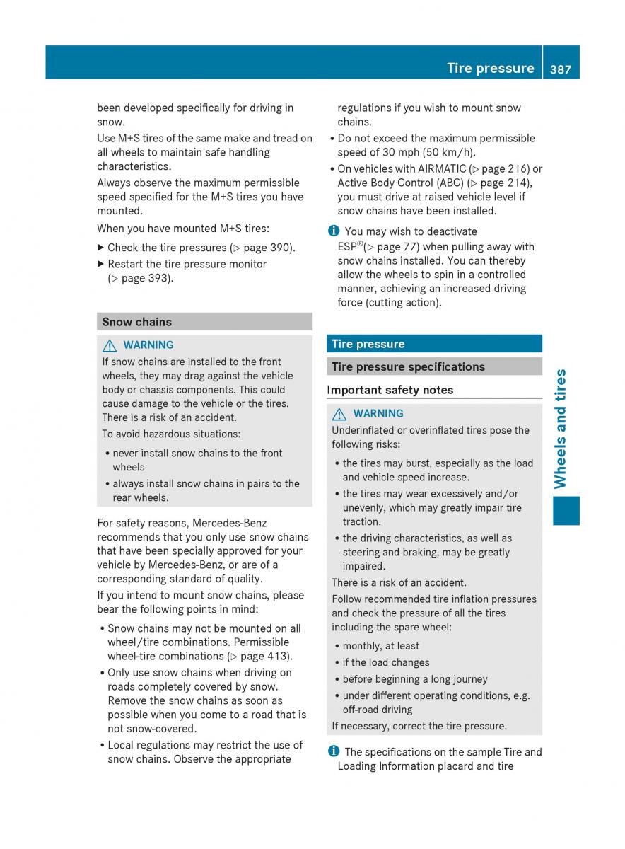 Mercedes Benz S Class W222 owners manual / page 389