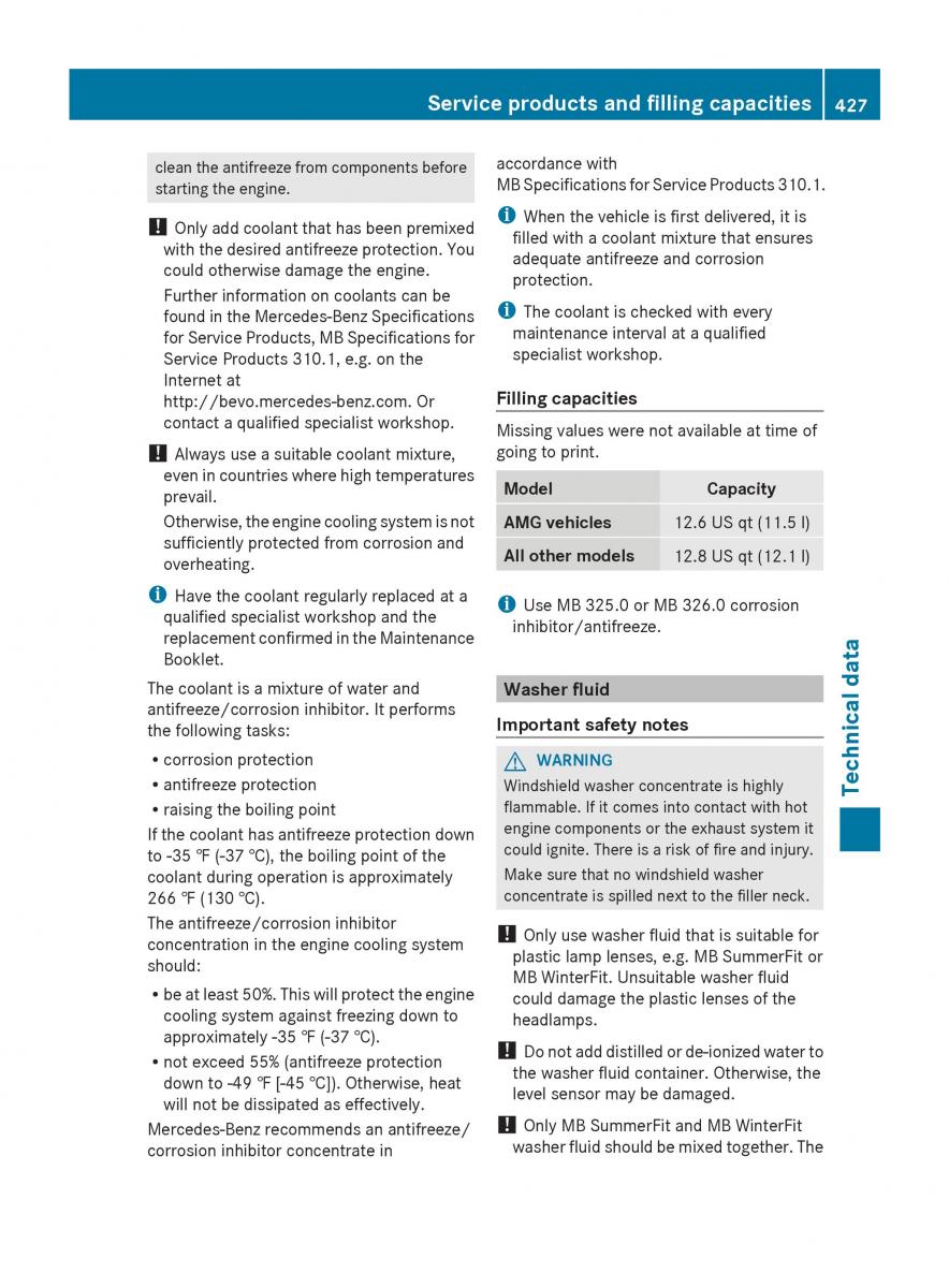 Mercedes Benz S Class W222 owners manual / page 429