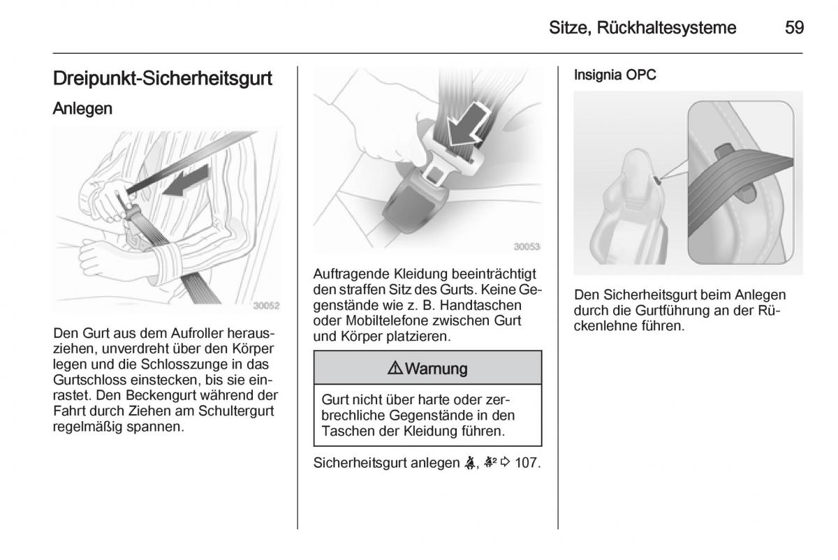 Opel Insignia Handbuch / page 61