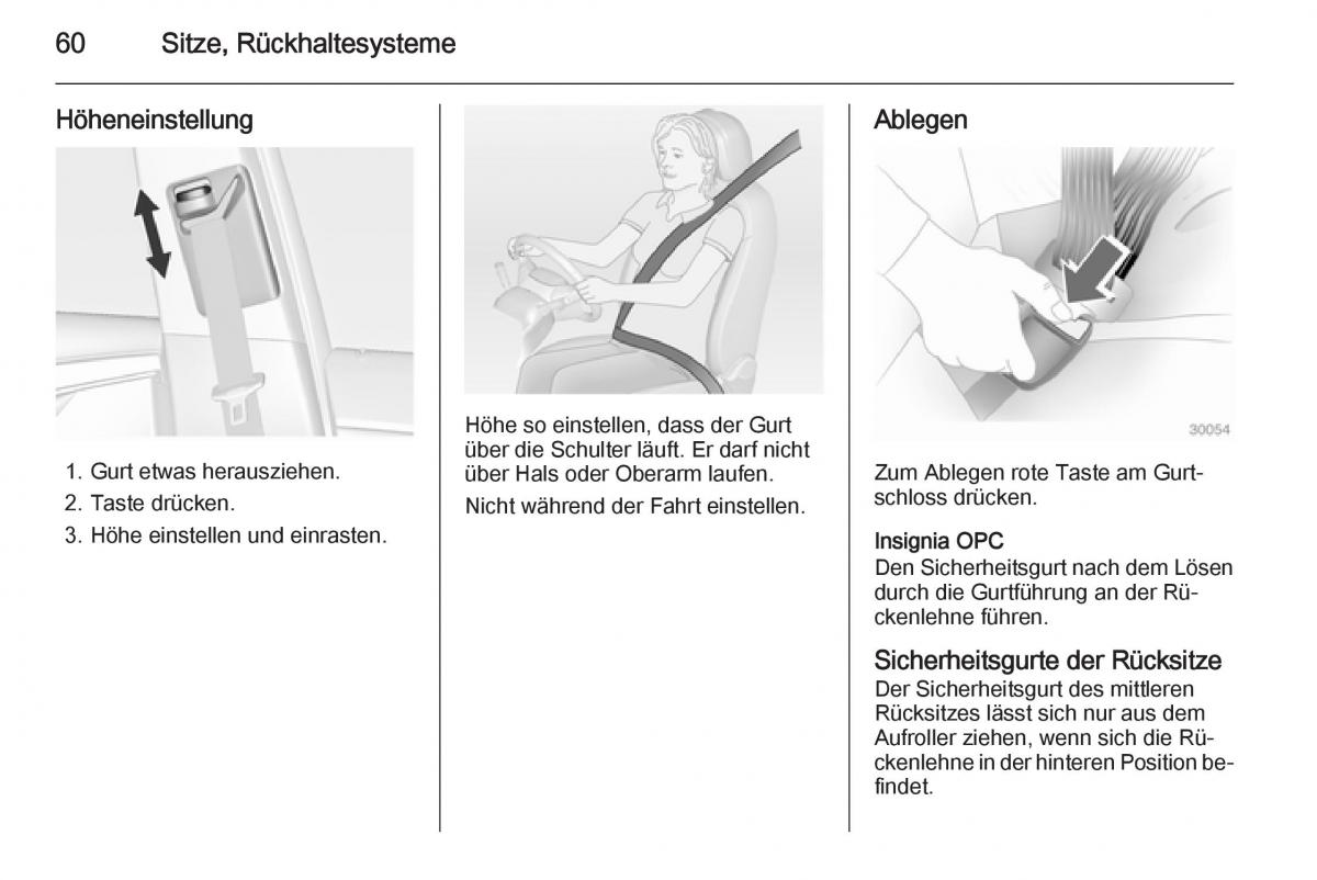 Opel Insignia Handbuch / page 62