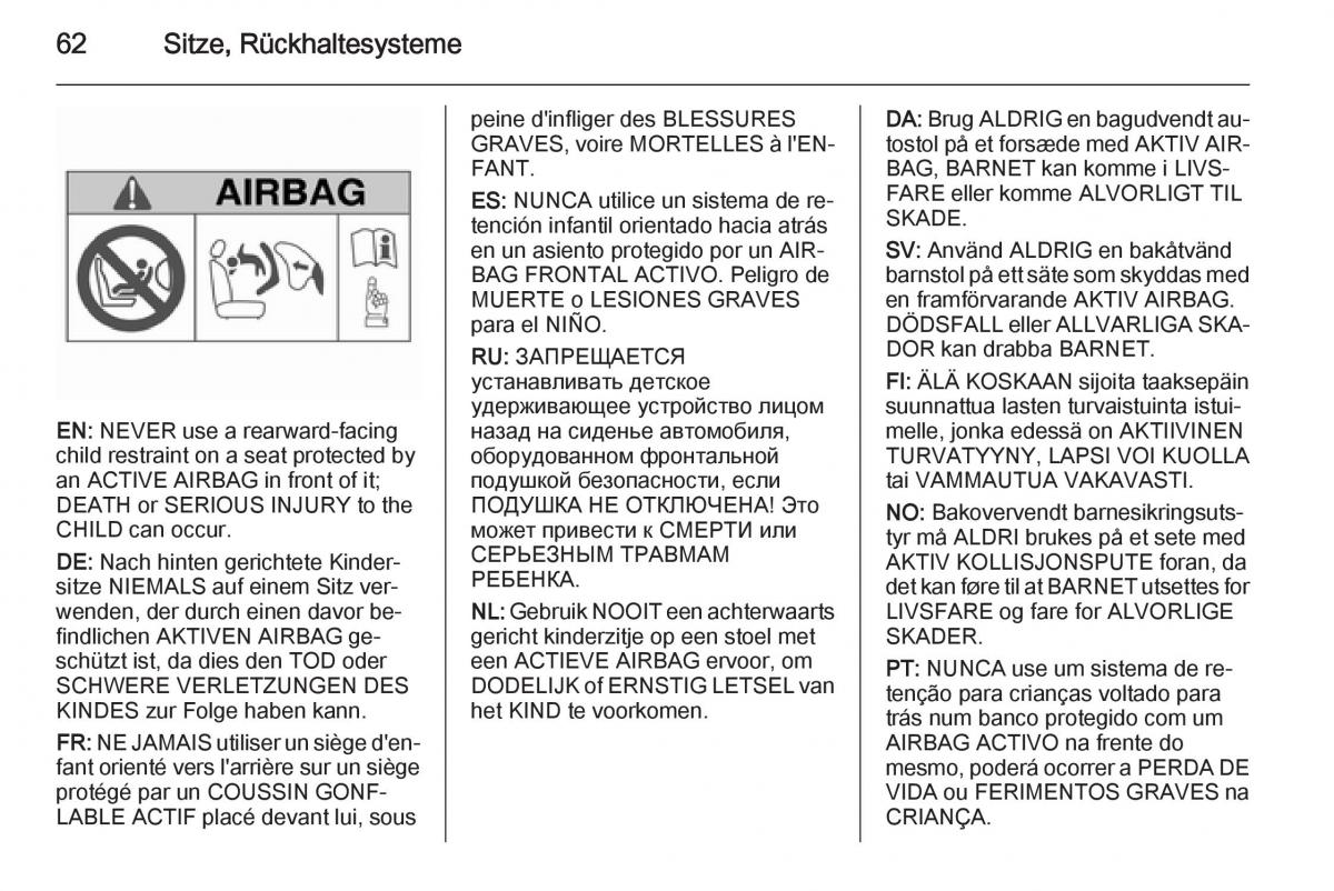 Opel Insignia Handbuch / page 64