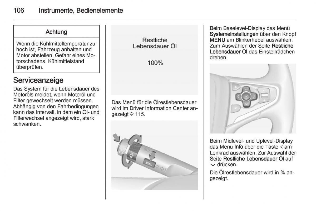 Opel Insignia Handbuch / page 108