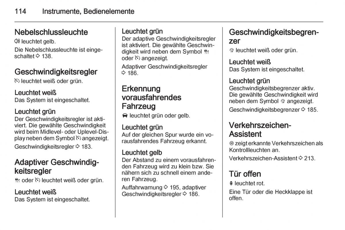 Opel Insignia Handbuch / page 116