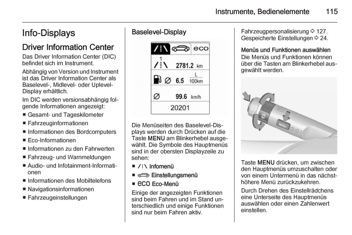 Opel Insignia Handbuch / page 117