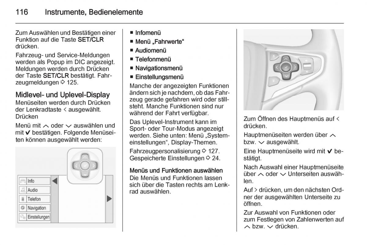 Opel Insignia Handbuch / page 118