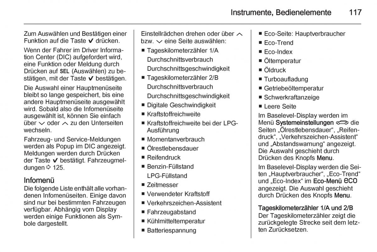 Opel Insignia Handbuch / page 119