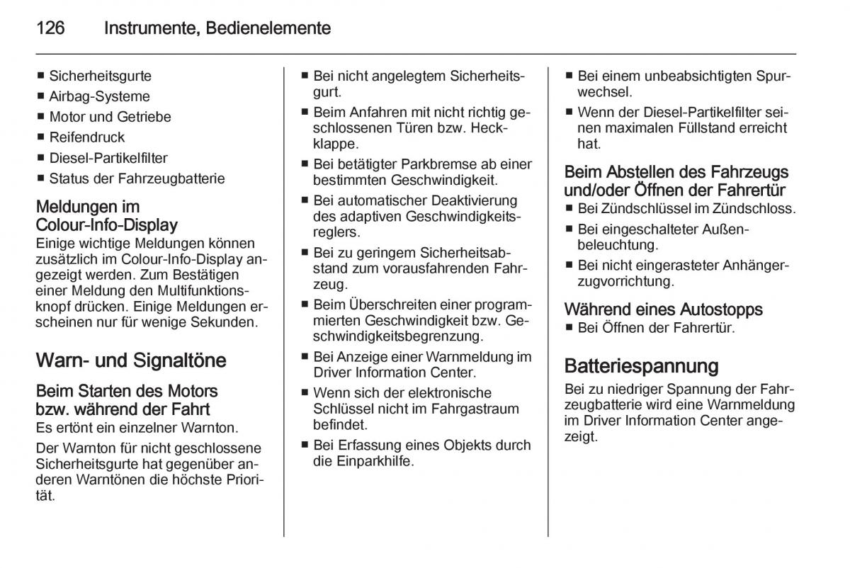 Opel Insignia Handbuch / page 128