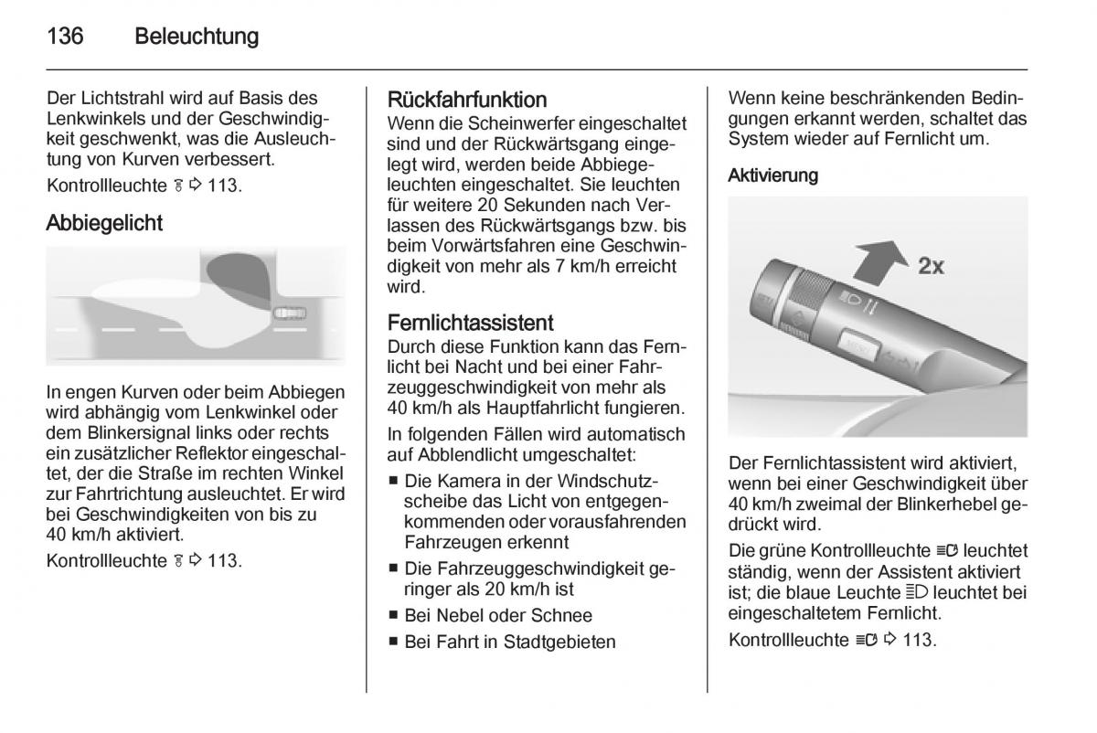 Opel Insignia Handbuch / page 138