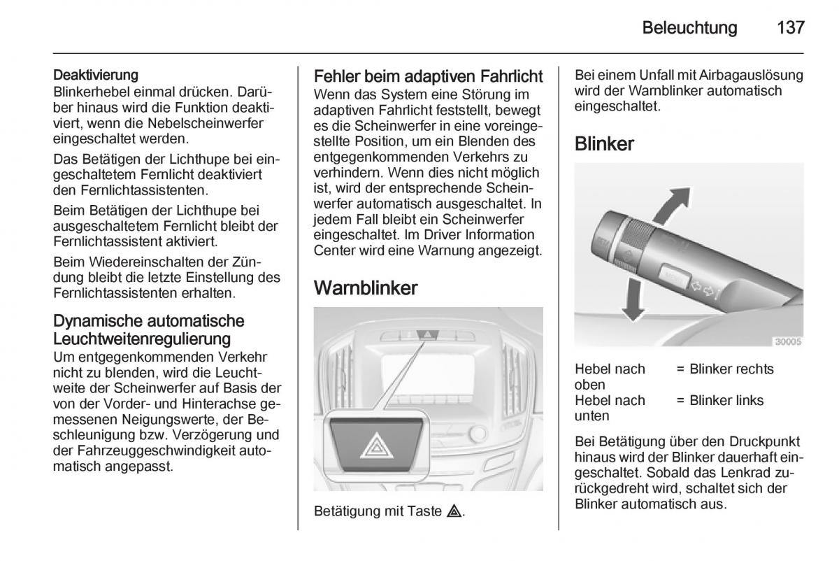 Opel Insignia Handbuch / page 139